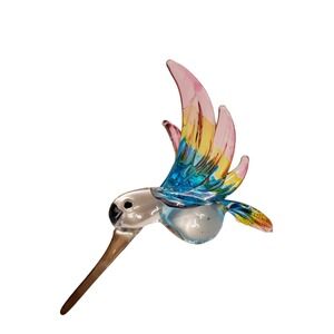 Blown Glass Hanging Hummingbird